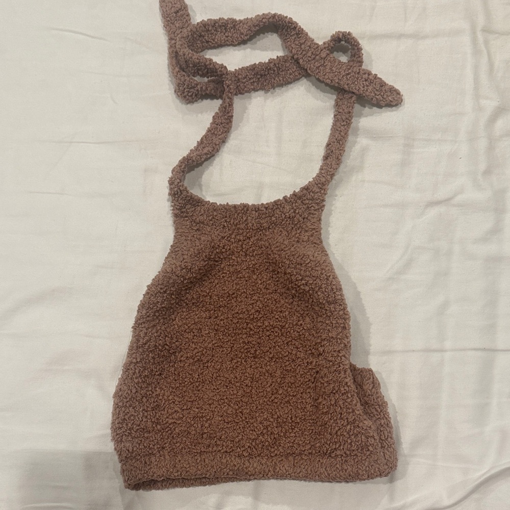 Skims rose clay cozy Halter Top